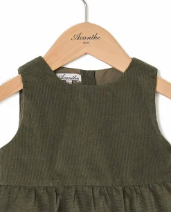 Acanthe Barboteuse velours Kaki Discount