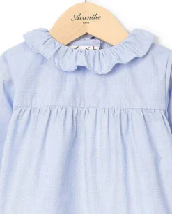 Acanthe Blouse col volanté ciel filàfilciel Shop