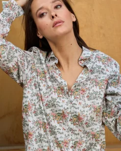 Acanthe Blouse poignets smockés en tissu Liberty Miniature Wonderland LibertyMiniatureWonderland New