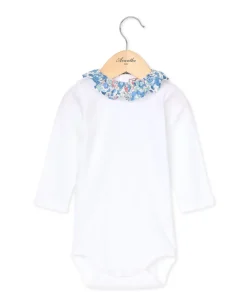 Acanthe Body blanc col volanté en tissu Liberty Betsy blanc/LibertyBetsy Flash Sale