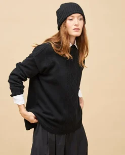 Acanthe Bonnet 100% cachemire Noir Best Sale