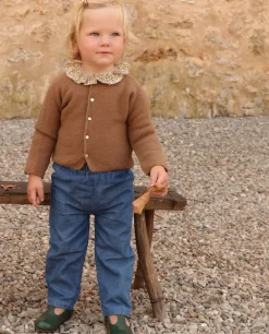 Acanthe Cardigan point mousse 100% lambswool camel Outlet