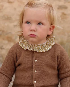 Acanthe Cardigan point mousse 100% lambswool camel Outlet