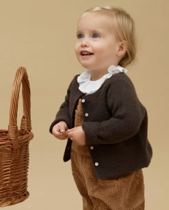 Acanthe Cardigan point mousse 100% lambswool marron Hot