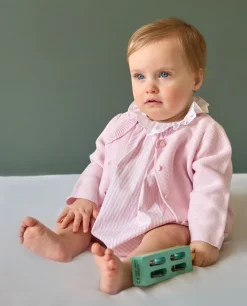 Acanthe Cardigan point mousse rose pâle Rosepâle Best Sale