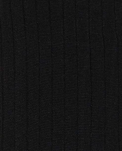 Acanthe chaussettes fil d'Ecosse courtes côtes plates es Noir Sale