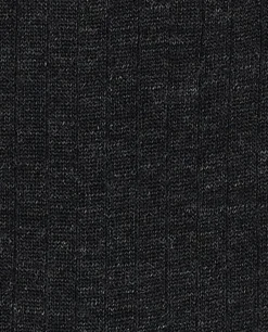 Acanthe chaussettes merinos côtes plates Anthracite Outlet