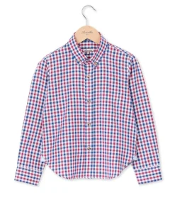Acanthe Chemise flanelle manches longues vichy bleu/rouge vichybleu/rouge Shop