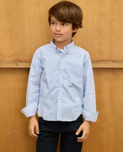 Acanthe Chemise manches longues vichy ciel Vichyciel Flash Sale