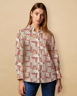 Acanthe Chemisier classique pli rond en tissu Liberty Ikat Neats LibertyIkatNeats Sale