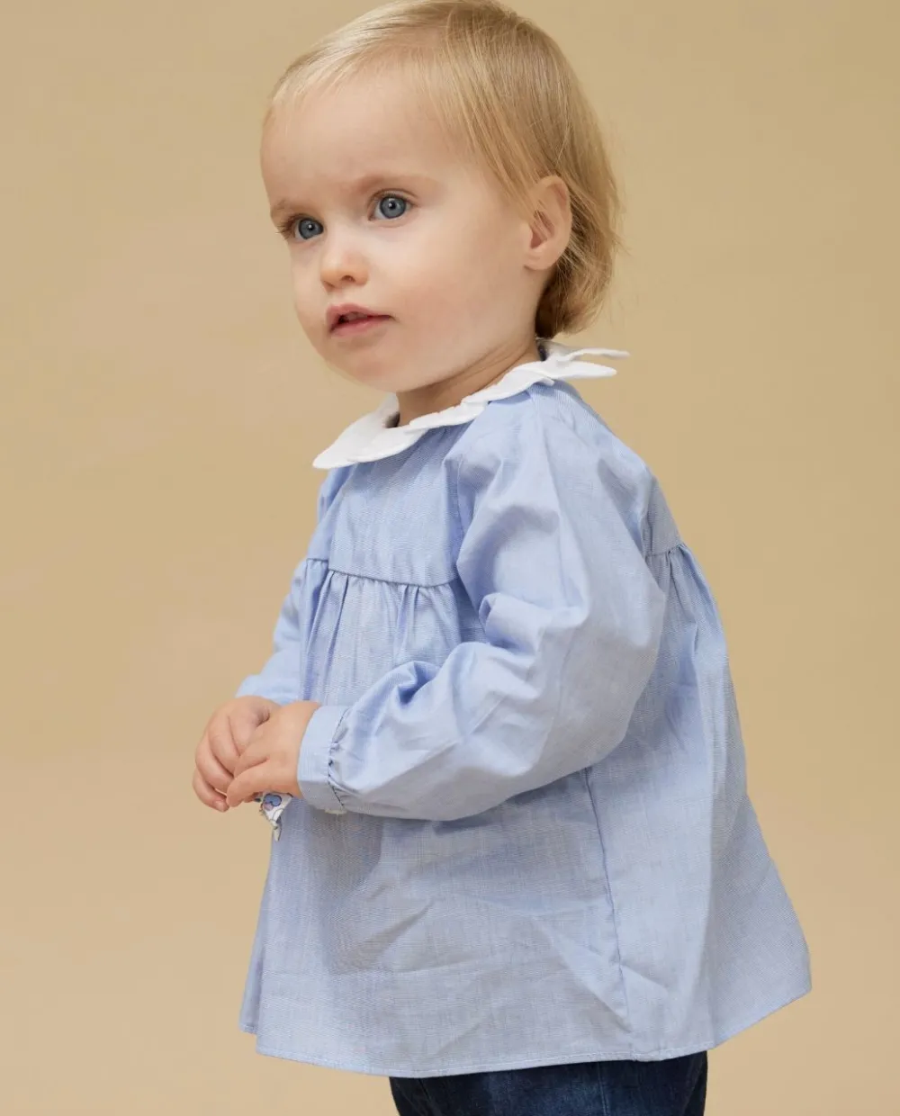 Acanthe Chemisier col pétale ciel filàfilciel Best Sale