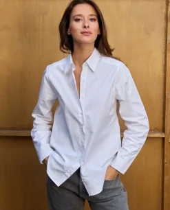 Acanthe Chemisier long poignet Blanc Cheap