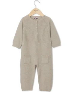 Acanthe Combinaison naissance côtes laine-cachemire Beige Fashion
