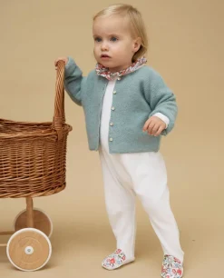 Acanthe Dors bien blanc col volanté en tissu Liberty Felicite blanc/LibertyFelicite Cheap