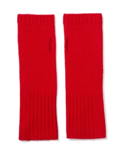 Acanthe Mitaines 100% cachemire Rouge Hot