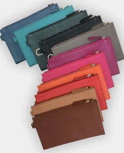 Acanthe Pochette cuir Bleu Hot