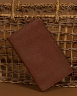 Acanthe Pochette cuir Marron Shop