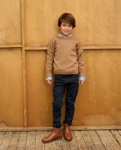 Acanthe Pull col rond 100% lambswool camel Clearance