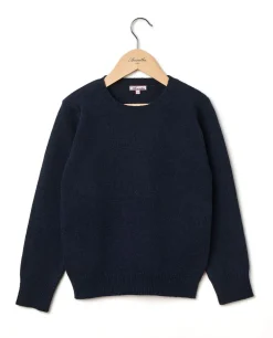 Acanthe Pull col rond 100% lambswool Marine Shop