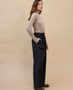 Acanthe Pull col roulé 100% cachemire Beige Shop