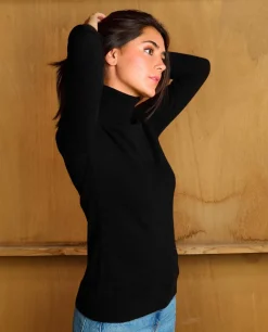 Acanthe Pull col roulé 100% cachemire Noir Online