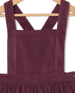 Acanthe Robe tablier velours Prune Store