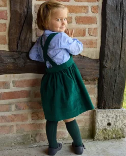 Acanthe Robe tablier velours Vert Best Sale