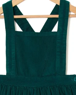 Acanthe Robe tablier velours Vert Best Sale