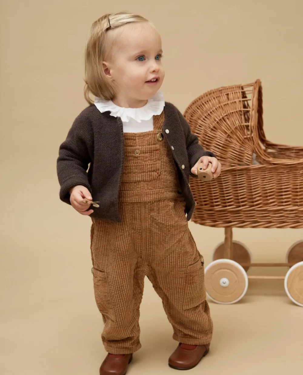 Acanthe Salopette velours camel Discount